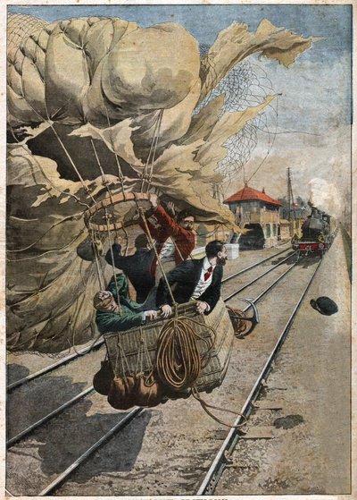 Montgolfieren onnettomuus. Ilmapallon törmäys. tekijältä Nicolas Liez