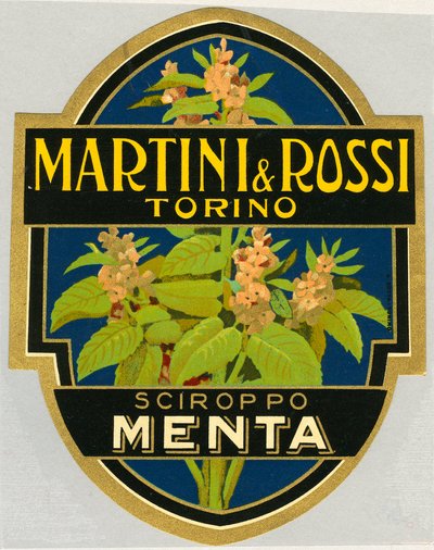 Mainostarra minttu siirappi Martini e Rossi tekijältä Unbekannt