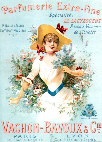 Vachon Bavoux -hajuvesien mainosjuliste noin 1891. tekijältä Unbekannter Künstler