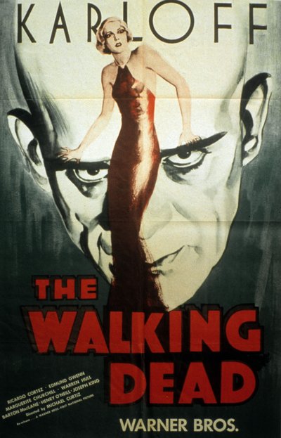 Michael Curtizin ja Boris Karloffin elokuvan The Walking Dead juliste 1936 tekijältä Unbekannt