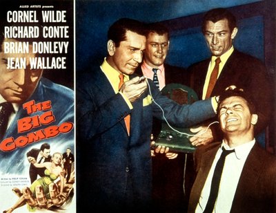 Juliste Josephlewisin elokuvasta "The big Combo" Cornel Wilden, Richard Conten, Brian Donlevyn ja Jean Wallacen kanssa 1955 tekijältä Unbekannt