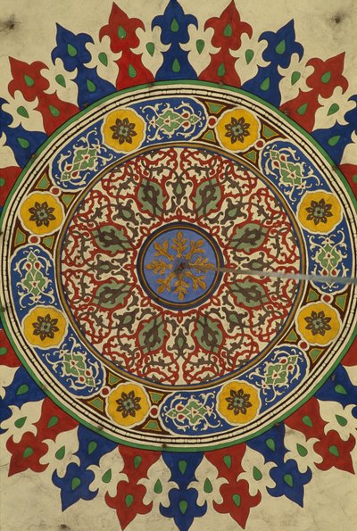 Al-Adiliyah madrasa, kupoli, koristelu (kuva) tekijältä Hippolyte Lalaise Devéria