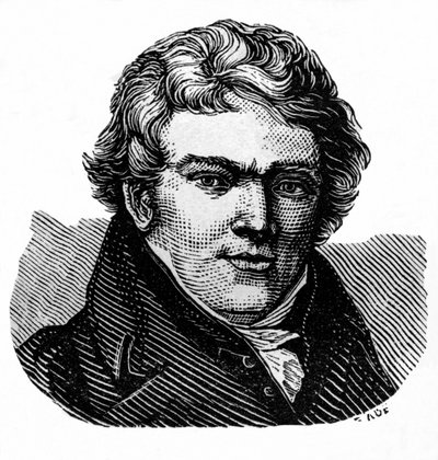 Aloys Senefelder (1771-1834), acteur et dramaturge allemand, inventeur de la lithographie et imprimeur - Senefelder, Alois, litografian keksijä. Kuvitus / puukaiverrus osoitteesta : " The world in illustrations ", julkaissut tekijäDr. Chr. Chr. tekijältä Unbekannter Künstler