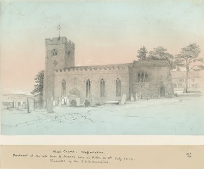 Alton Church: lyijykynäpiirros, nd [?1800-luku] tekijältä Unbekannt