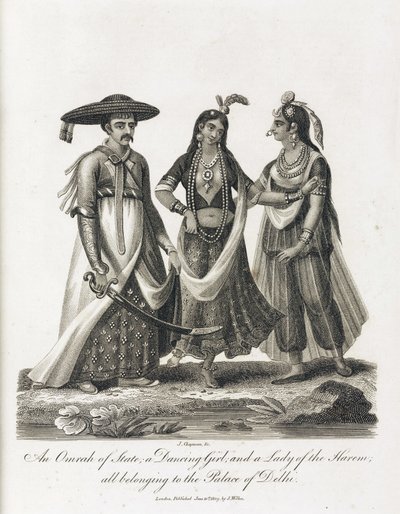 Omrah of State; tanssiva tyttö; ja Lady of the Harem, Intia tekijältä Unbekannt