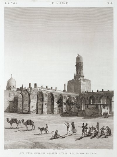 Muinainen moskeija lähellä Bab el-Nasria, Kairossa, Egyptissä, n. 1798 tekijältä Unbekannt