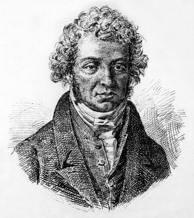 Andre Marie Ampere 19. vuosisata ( kaiverrus) tekijältä Unbekannter Künstler