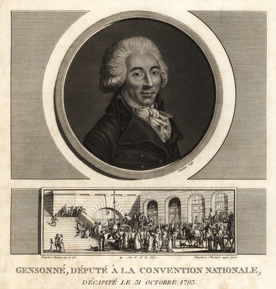 Armand Gensonne (1758-1793), ranskalainen poliitikko ja valmistelukunnan varajäsen tekijältä Unbekannt