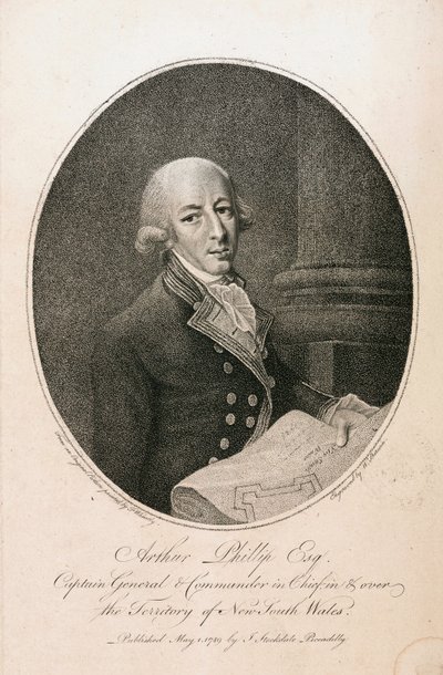 Arthur Phillip, brittiläinen laivaston komentaja, n. 1789 tekijältä Unbekannt