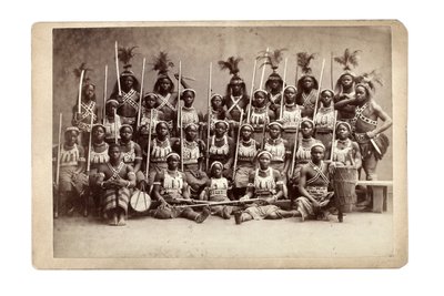 Ashanti-ryhmäluento, Saksa 1890-luku (b/w kuva) tekijältä Unbekannt