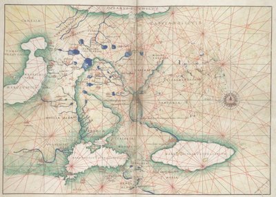 Battista Agnese, PORTOLAN ATLAS (Italia n. 1550) 2 tekijältä Unbekannter Künstler