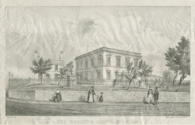 Bilston - Wesleyan Chapel: litografia, nd [?1840-luku] tekijältä Unbekannt