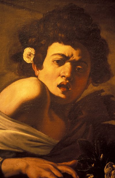 Liskon purema poika (yksityiskohta), Caravaggion taideteos, Palazzo Ducale, Genova, Liguria, Italia tekijältä Unbekannt