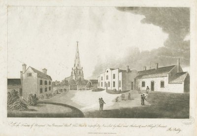Brewood Grammar School: akvatintakaiverrus, 30. tammikuuta 1799 tekijältä Unbekannt