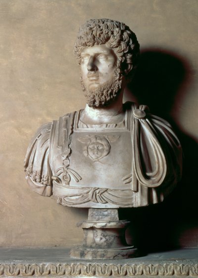Lucius Aurelius Veruksen rintakuva, roomalainen, 2. vuosisadalla (marmori) tekijältä Unbekannt