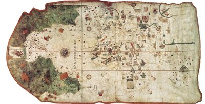 COSA, Juan de la (1460-1510). Kartografi. Juan de la Cosan kartta (1500). ESPANJA. MADRID (AUTONOMINEN ALUE). Madrid. Laivastomuseo tekijältä Unbekannter Künstler