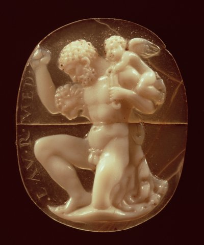 Amorin valloittama Herkuleen Cameo tekijältä Unbekannt