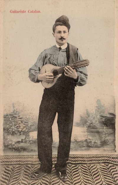 Katalaani kitaristi, n. 1910 (postikortti) tekijältä Unbekannter Künstler