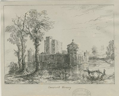 Caverswall Castle: mustepiirros ja [?1800-luku] tekijältä Unbekannt