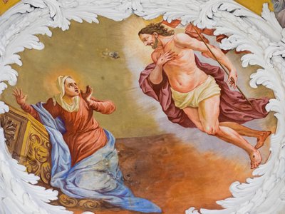 Kattofresko, Habsburgien mausoleumi, Graz, Steiermark, Itävalta, Eurooppa (kuva) tekijältä Unbekannter Künstler