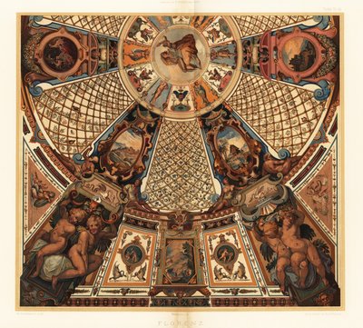 Kattomaalaus Uffizi-galleriassa Firenzessä tekijältä Unbekannter Künstler