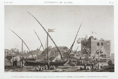 Kairon kanavan vuotuisen padon avajaisia juhlitaan Egyptissä, n. 1798 tekijältä Unbekannt
