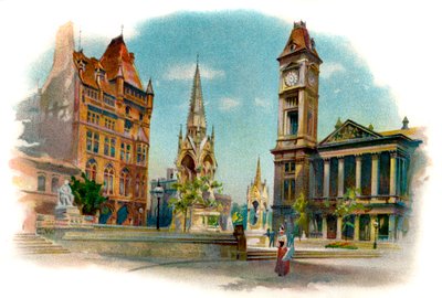Chamberlain Square, Birmingham tekijältä Unbekannter Künstler