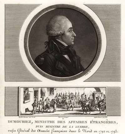 Charles-Francois du Perier Dumouriez, ranskalainen kenraali Ranskan vallankumoussotien aikana tekijältä Unbekannt