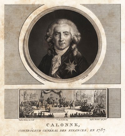 Charles Alexandre de Calonne, rahoituksen pääjohtaja tekijältä Unbekannt