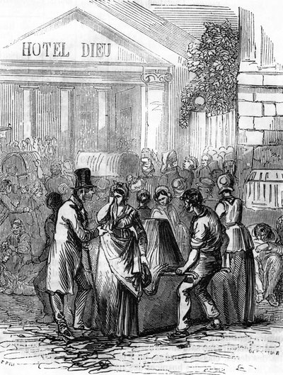 Koleraepidemia 1832 Ranskassa tekijältä Unbekannter Künstler