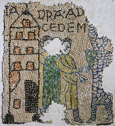 Pyhän Johanneksen evankelistan kirkko, neljäs ristiretki, venetsialaisia edustavat mosaiikkilattian fragmentit., Ravenna, Emilia-Romagna, Italia tekijältä William M. Timlin