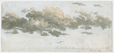 Cirrocumulus, pilvitutkimus, noin 1803-1811 tekijältä Unbekannter Künstler