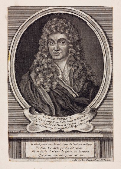 Claude Perrault, ranskalainen arkkitehti, tiedemies ja lääkäri, n. 1660-luku tekijältä Unbekannt