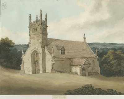 Clent - St. Kenelmin kappeli: akvarellimaalaus ja [c 1820] tekijältä Unbekannt
