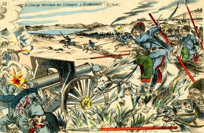 Gumbinnenin kasakkarynnäkkö 20. elokuuta 1914. tekijältä Unbekannter Künstler