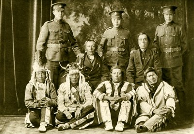Cree-heimon kanadalaiset ensimmäisen maailmansodan aikana 1. maailmansodan aikana tekijältä Unbekannter Künstler