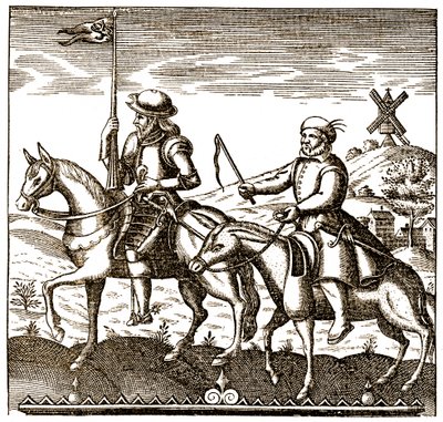 Don Quijote ja Sancho Panza tekijältä Unbekannter Künstler