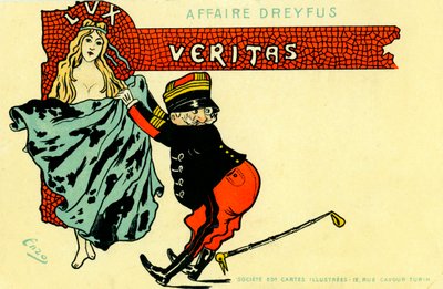 Dreyfusin tapaus - sarjakuva tekijältä Unbekannter Künstler