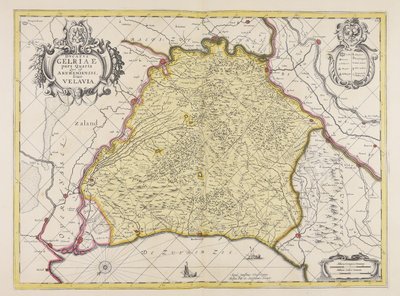 Ducatus Gelriae pars quarta quae est Arnhemiensis siue Velavia tekijältä Unbekannter Künstler