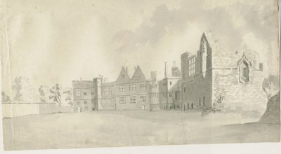 Dudley Castle - The Keep: seepiapesupiirros, nd [c 1790] tekijältä Unbekannt