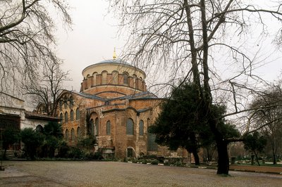 Kirche der Heiligen Irene in Istanbul, Türkei, erbaut im 3. Jahrhundert. Fotografie. von 