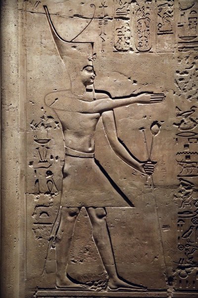Egypti, Medamud, Montun temppelin ovi, yksityiskohta, 221-205 eaa. tekijältä Unbekannter Künstler