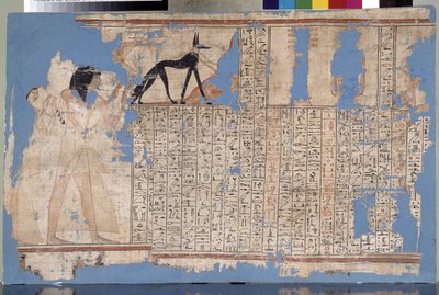 Egypti: 19. dynastian papyrus Praemhebin nimissä. Välimeren arkeologinen museo, Marseille tekijältä Unbekannter Künstler