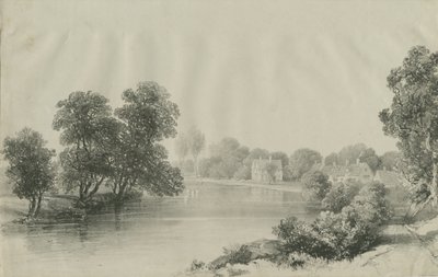 Elford Hall ja pappila: litografia, nd [?19th century] tekijältä Unbekannt