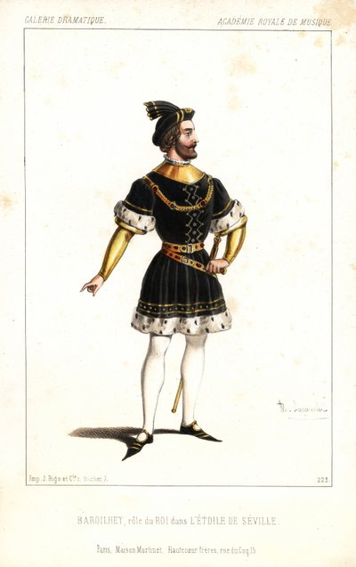 Englantilainen baritoni Paul-Bernard Barroilhet kuninkaana L
