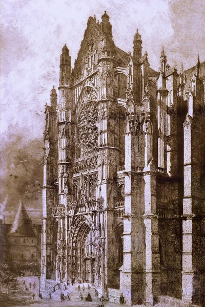 Ranska - Oise - departementti 60 - Beauvais - DR. Oise Departmental Museum - Kaiverrus "" Beauvais Cathedral"" tekijältä Unbekannt