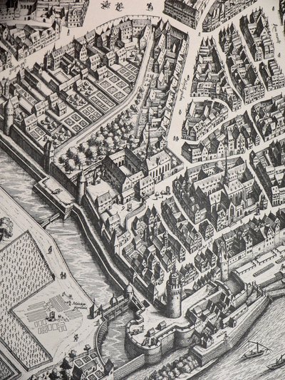 Frankfurtin karmeliittaluostari 1628 tekijältä Unbekannter Künstler