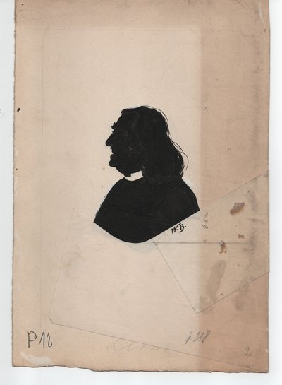 Franz Liszt (1811-1886) (n. 1850, siluetti) tekijältä Unbekannter Künstler