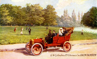 Ranskalainen mainos De Dion-Bouton -autosta, noin 1904. tekijältä Unbekannter Künstler