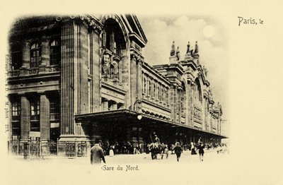Gare du Nord, Pariisi, noin 1900 tekijältä Unbekannter Künstler